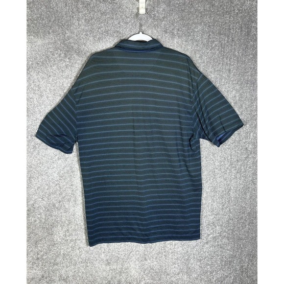 NIKE GOLF Fit Dry Polo Shirt Mens Size XXL Stretch Black Blue Short Sleeve - Picture 2 of 10